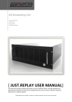 Just.replay USER manual - LGZ Broadcasting Technologies