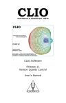 CLIO 11 QC User`s Manual (6.3 Mb Pdf file)