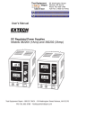 User`s Manual Models 382200 (1Amp) and 382202 (3Amp)