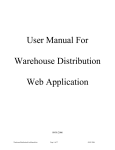 Warehouse Distribution User Manual