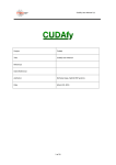 1 of 31 Cudafy User Manual 1.1 Project Cudafy Title Cudafy User