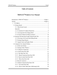 Table of Contents TRIFLEX Windows User Manual
