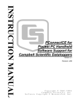 PConnectCE for Pocket PC Manual