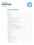 HP MSA 2040: Best practices - Hewlett Packard Enterprise Support