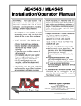 AD4545 / ML4545 Installation/Operator Manual
