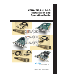 XENA 2K, LH, & LS Installation and Operation Guide