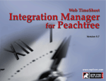Web TimeSheet Integration Manager for Peachtree