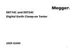 DET14C and DET24C Digital Earth Clamp-on Tester