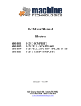 P-25 User Manual Electric