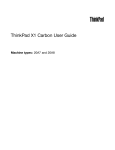ThinkPad X1 Carbon User Guide