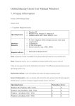 Online Backup Client User Manual Windows