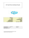 HP Travel Phone Certification Results