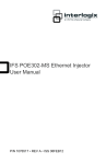 IFS POE302-MS Ethernet Injector User Manual