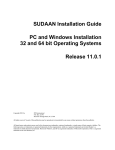 SUDAAN Installation Guide PC and Windows