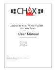 WinChax Manual Version 4 - Check Printing Software