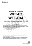 WFT-E3 & E3A Instruction Manual for Use With EOS 50D (E)