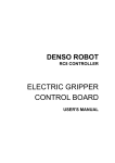 ELECTRIC GRIPPER CONTROL BOARD USER`S MANUAL