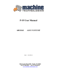 P-35 User Manual - Machine Technologies