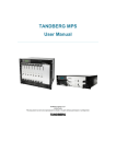 TANDBERG MPS 200 User Manual