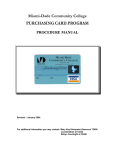 Miami-Dade Community College PURCHASING CARD PROGRAM