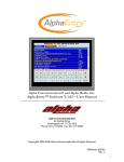 AlphaEntry™ Software V.1.02 – User Manual