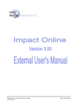 Impact Online V300 External User Manual