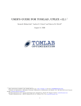 USER`S GUIDE FOR TOMLAB /CPLEX v11.2