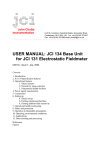 USER MANUAL: JCI 134 Base Unit for JCI 131