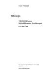 TDS3000B Series Digital Phosphor Oscilloscopes User Manual