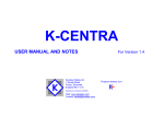 K-CENTRA MANUAL