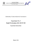 Laboratory Course Industrial Automation Experiment No. 5 Rapid