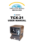 Amano TCX-21 Electronic Time Clock User Manual
