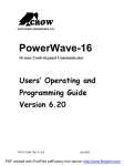USER MANUAL - Crow - Powerwave 16