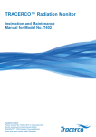 Tracerco T402 Dose Rate Monitor – User Manual - Qal-Tek