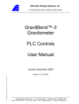 GraviBlend™-3 Gravitometer PLC Controls User Manual