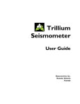 Trillium Seismometer User Guide