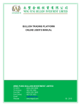 BULLION TRADING PLATFORM ONLINE USER`S MANUAL