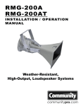 RMG-200A RMG-200AT - Community Professional Loudspeakers
