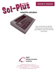 Sci-Plus 300 User manual
