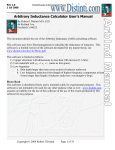 Arbitrary Inductance Calculator User`s Manual