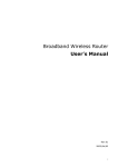 Broadband Wireless Router User`s Manual