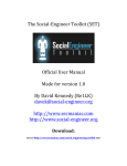 The Social-‐Engineer Toolkit (SET) Official User Manual Made