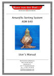 Amaryllis Sorting System ASM 640 User`s Manual