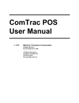 ComTrac POS User Manual - Melchior Thompson & Associates