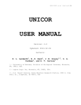 UNICOR USER MANUAL - Computational Ecology Laboratory