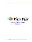 VistaPlex™ Dvrs Installation & User`s Manual