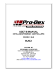 USER`S MANUAL - Pro-Dex