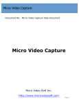 Micro Video Capture – Product Manuals