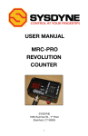 User ManUal MrC-PrO reVOlUTIOn COUnTer