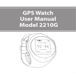 GPS Watch User Manual Model 2210G
